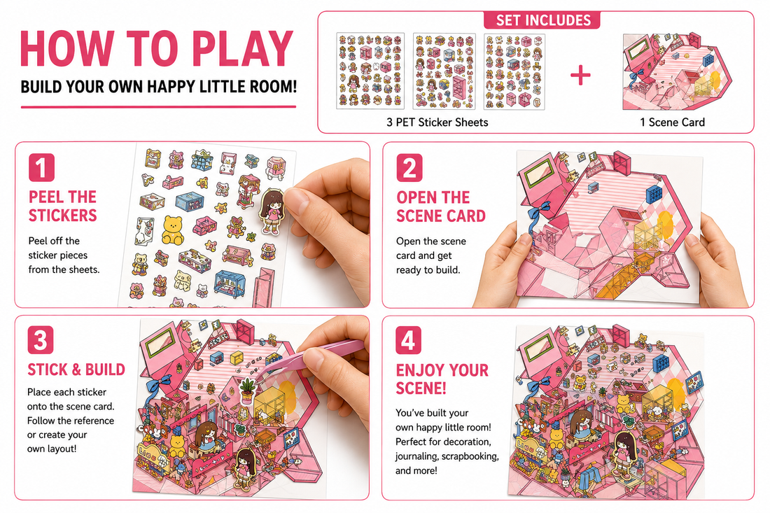 Happy Little Room Sticker Puzzle Game