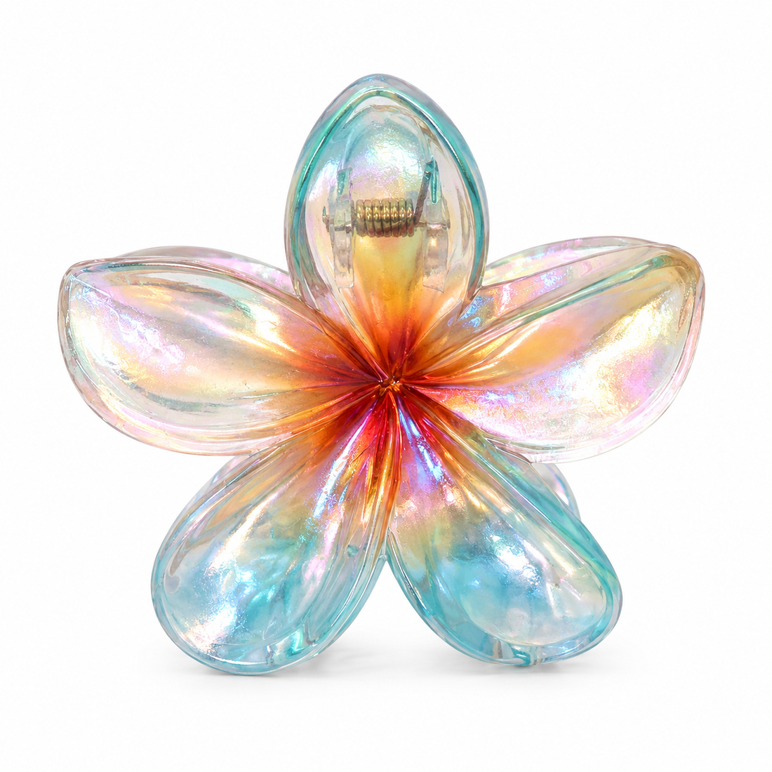 Iridescent Flower Hair Claw Clip