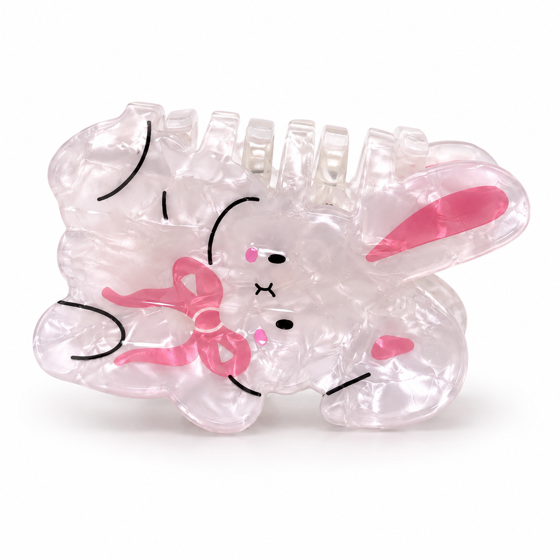 Bunny Bow Hair Claw Clip