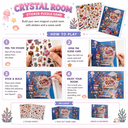 Crystal Room Sticker Puzzle Game