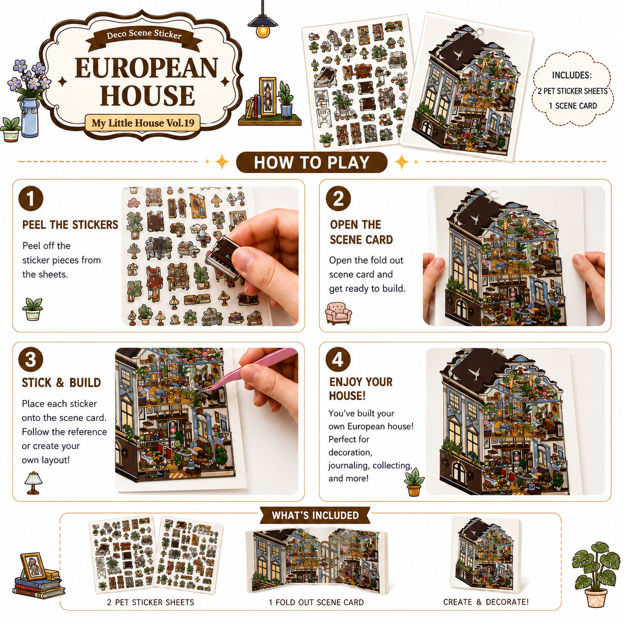European House Sticker Puzzle Game