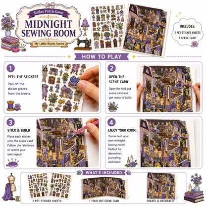 Flower Pavilion Sticker Puzzle Game