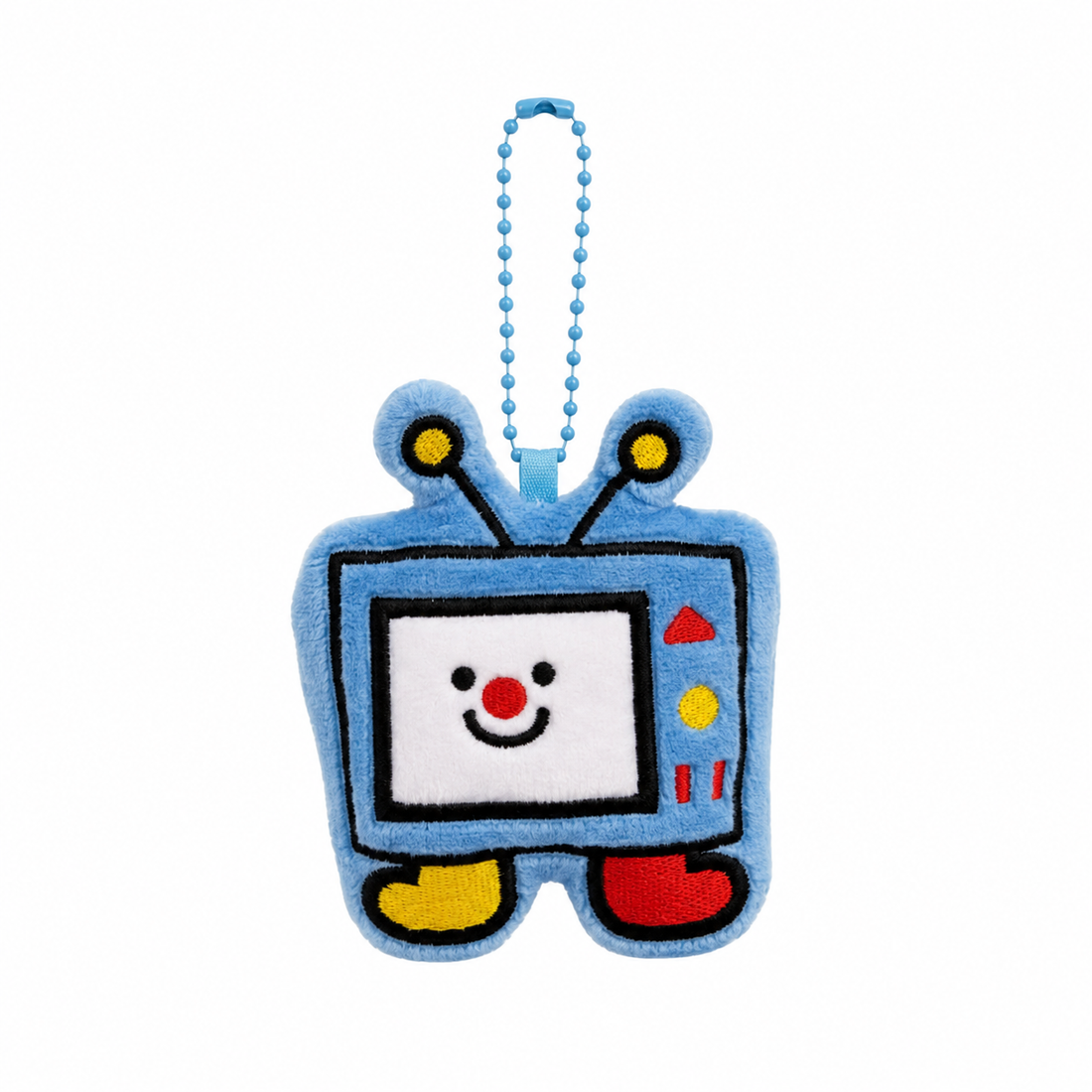Smiley Retro TV Plush Keychain