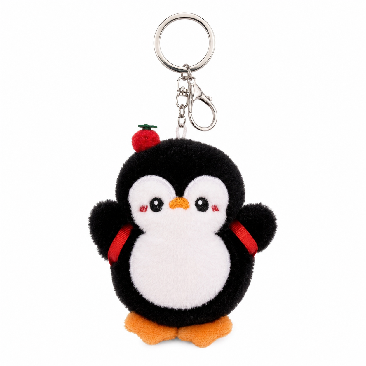 Cherry Penguin Plush Keychain