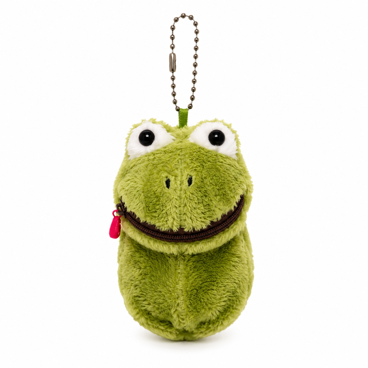 Smiley Frog Plush Keychain Pouch