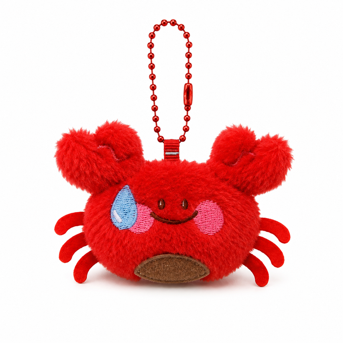 Smiley Crab Plush Keychain
