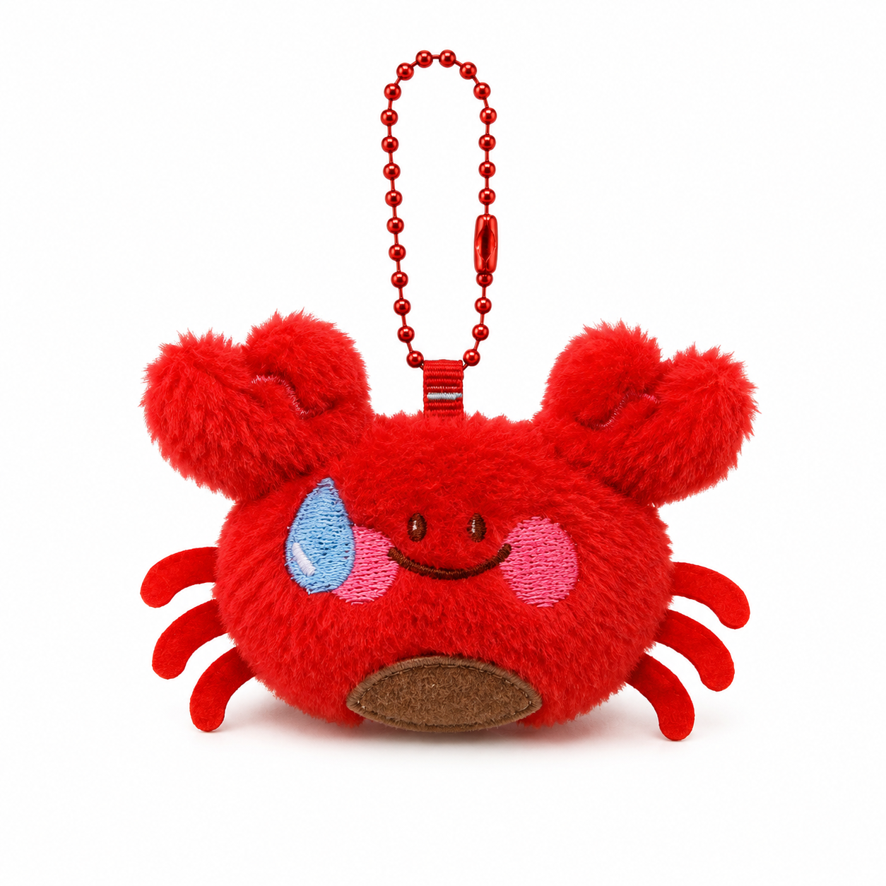 Smiley Crab Plush Keychain