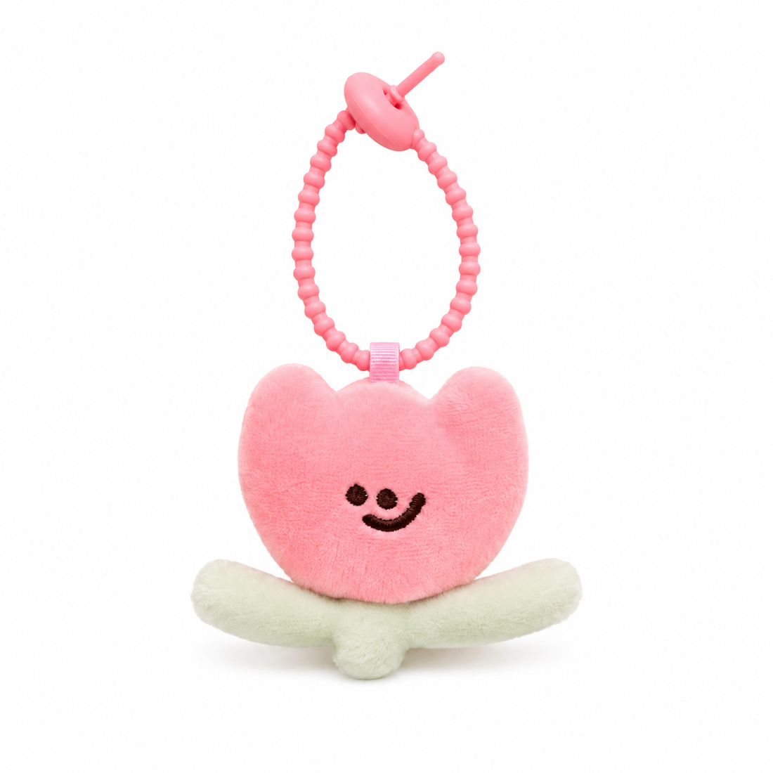 Smiley Tulip Plush Keychain