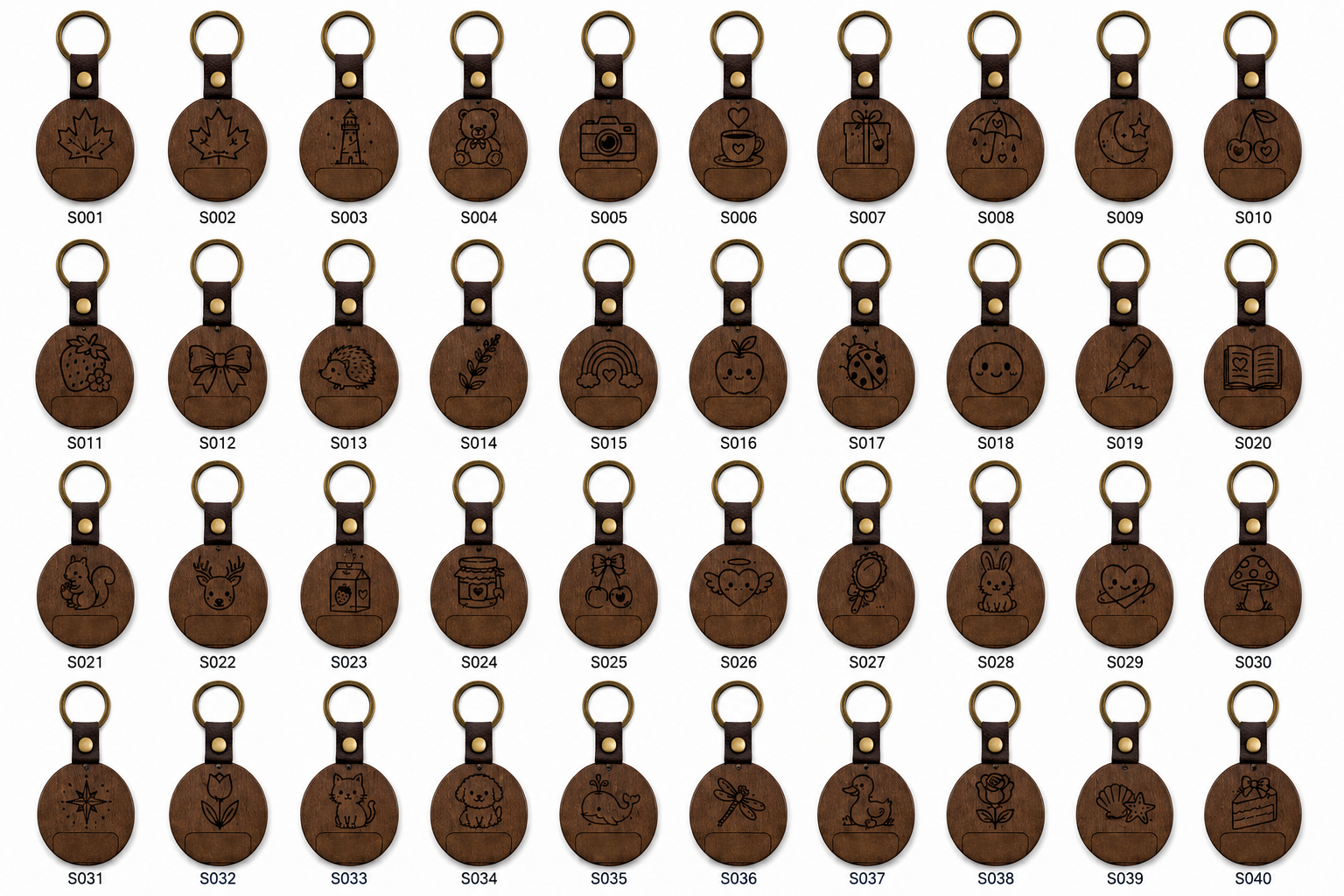 Personalized Walnut Wood Keychain