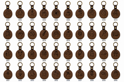 Personalized Walnut Wood Keychain