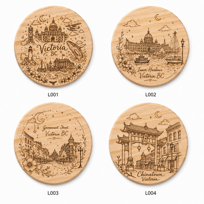 Personalized Wooden Coaster – Round
