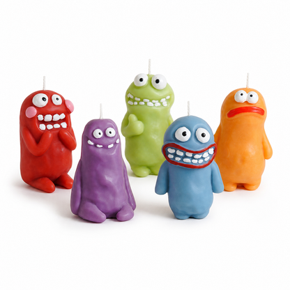 Cute Monster Scented Candle – Novelty Character Wax Decor