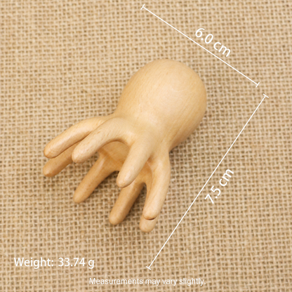 Wooden Octopus Scalp Massager – 8-Prong Massage Comb
